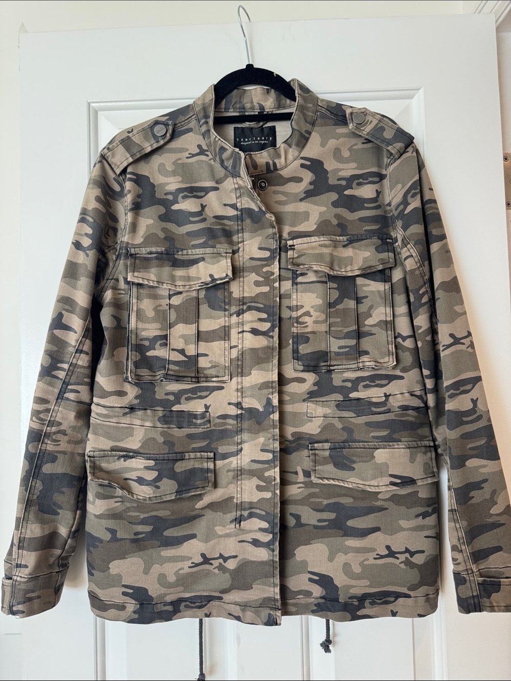 Sanctuary Women's Camouflage Utility Jacket - Olive/Khaki